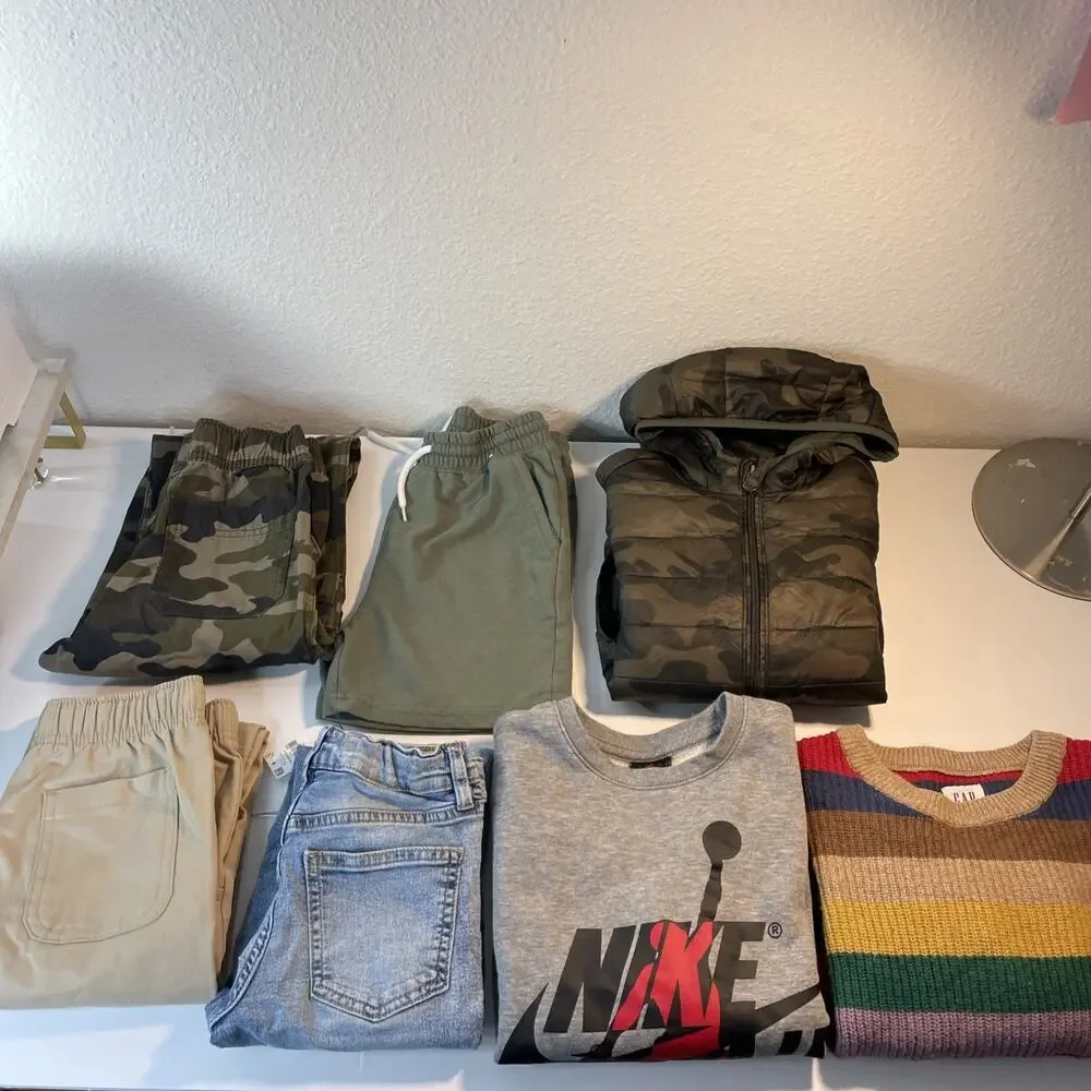 Boys Size 6 7 Clothing Lot 7 Pc Nike Jordan Gap Puffer Jacket Sweater Gap